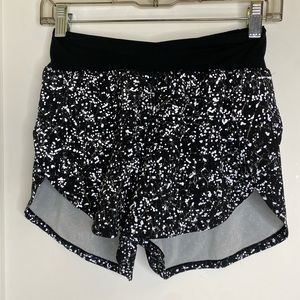 lululemon shorts with reflective print